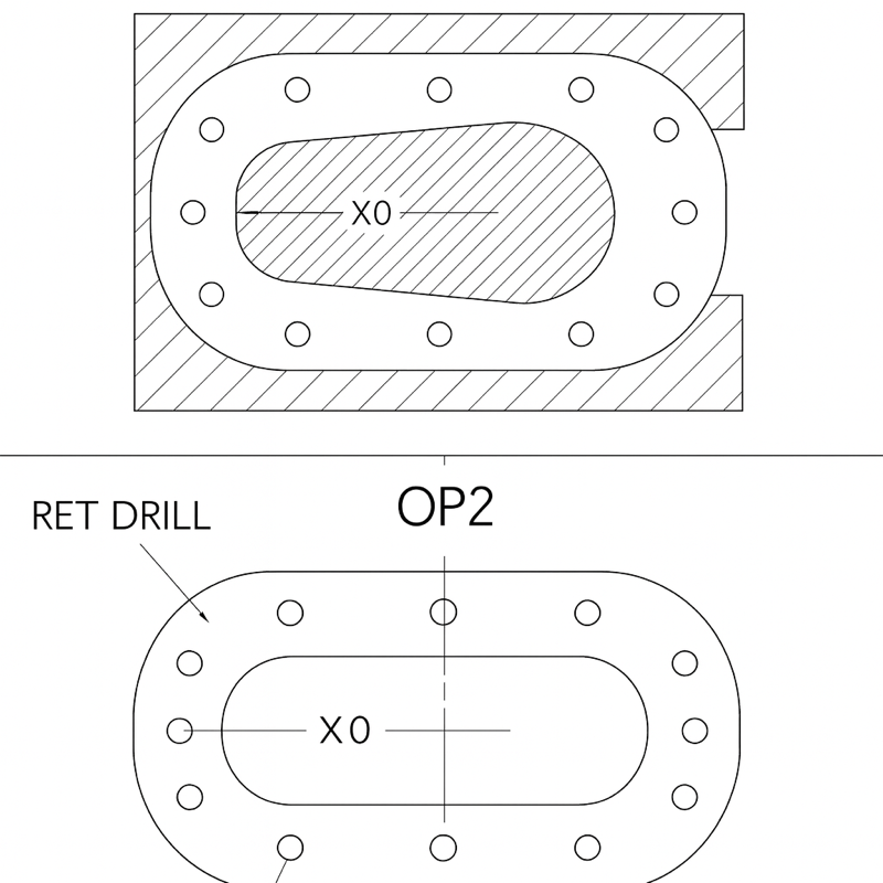 Lathe turret — custom boring bar for 18" OD — CAD rendering