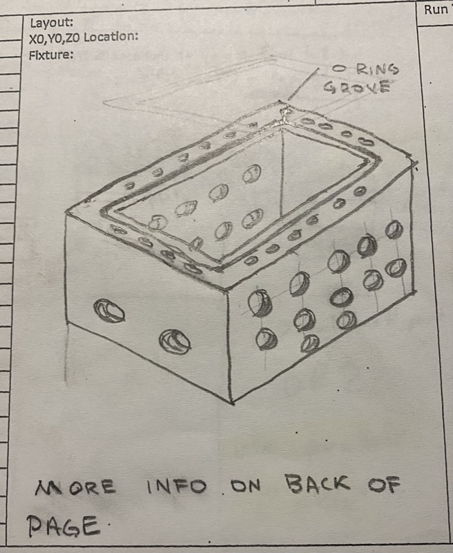 Manifold / box — O-ring groove and hole pattern — original