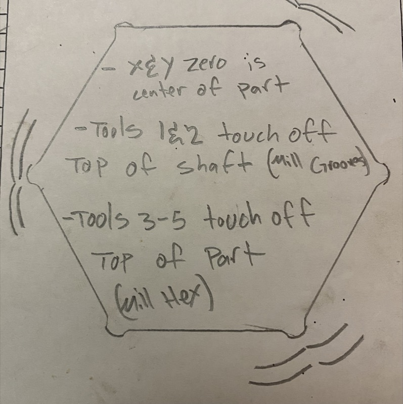 Hex part — mill grooves & hex (duplicate setup) — original